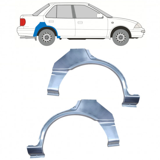 Pannello di riparazione parafango posteriore per Suzuki Swift 1988-2004 / Sinistra / Destra / Sinistra / Destra / SEDAN 12769