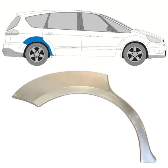 Pannello di riparazione parafango posteriore per Ford S-MAX 2006-2015 / Destra 14764 Pannello di riparazione parafango posteriore per Ford S-MAX 2006-2015 / Destra 14764