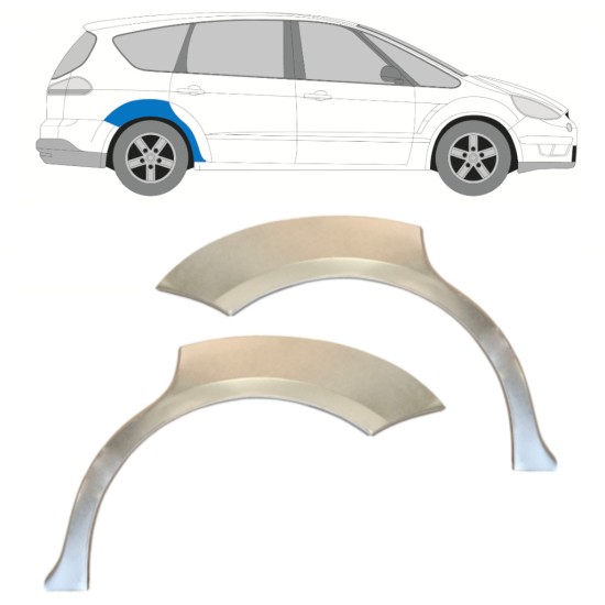 Pannello di riparazione parafango posteriore per Ford S-MAX 2006-2015 / Sinistra+Destra / Set 14766 Pannello di riparazione parafango posteriore per Ford S-MAX 2006-2015 / Sinistra+Destra / Set 14766