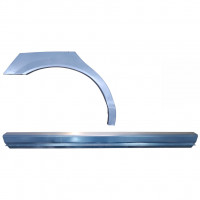 Pannello di riparazione sottoporta e parafango posteriore per Jaguar S-Type 1999-2007 / Destra / Set 12623