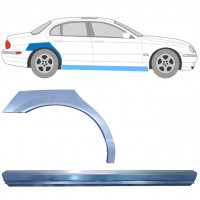 Pannello di riparazione sottoporta e parafango posteriore per Jaguar S-Type 1999-2007 / Destra / Set 12623