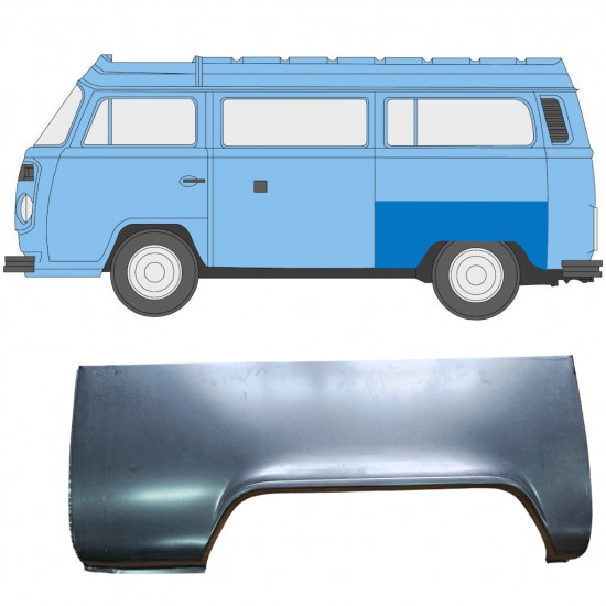 VW T2 1967-1979 PANNELLO DI RIPARAZIONE DELL\'ALA POSTERIORE / SINISTRA