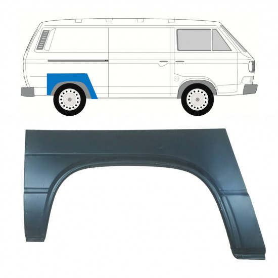 Pannello di riparazione parafango posteriore per VW Transporter T3 1979-1992 / Destra 8166