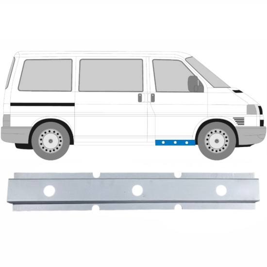 Lamiera di riparazione del rivestimento della porta anteriore interno per Volkswagen Transporter T4 1990-2003 / Sinistra = Destra (simmetrico) 17273