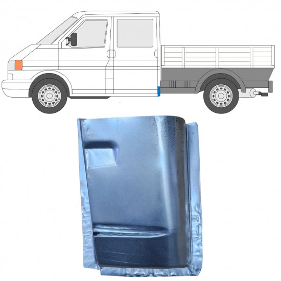 Lamiera di riparazione dell'angolo posteriore per VW Transporter T4 1990-2003  Doppia cabina / Sinistra 11777