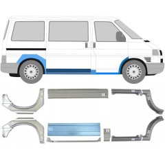 Pannello di riparazione sottoporta + parafango anteriore + posteriore per Volkswagen Transporter T4 1990-2003 / Set 5983