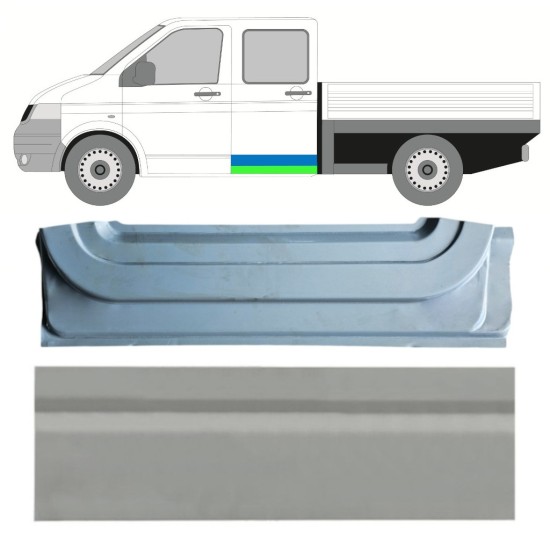 Lamiera di riparazione interno ed esterno porta posteriore per Volkswagen Transporter T5 2003-2015 / Sinistra / Set 16877
