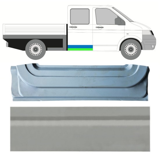 Lamiera di riparazione interno ed esterno porta posteriore per Volkswagen Transporter T5 2003-2015 / Destra / Set 16876