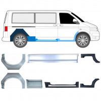 Pannello di riparazione sottoporta e parafango posteriore per Volkswagen Transporter T5 2003- / LWB / Set 11536