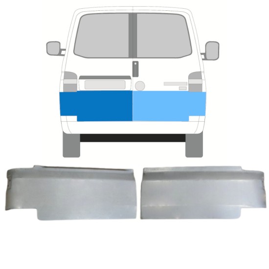 Pannello di riparazione porta posteriore per Volkswagen Transporter T5 2003-2015 / Sinistra+Destra / Set 15094