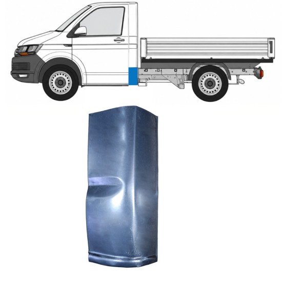 Lamiera di riparazione dell'angolo posteriore per Volkswagen Transporter T6 2015-2024 / Sinistra 17128