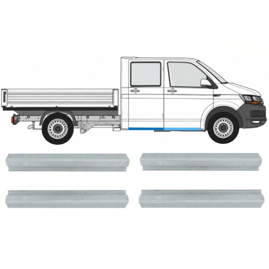 Pannello di riparazione sottoporta anteriore e posteriore per Volkswagen Transporter T6 2015-2024 / Sinistra+Destra 17132