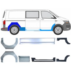 Pannello di riparazione sottoporta e parafango posteriore per Volkswagen Transporter T6 2015-2024 17138