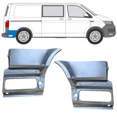 Pannello di riparazione parafango posteriore dietro la ruota per Volkswagen Transporter T6 2015-2024 / Sinistra+Destra 17202