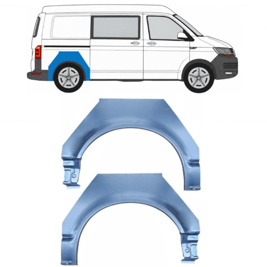 Pannello di riparazione parafango posteriore per Volkswagen Transporter T6 2015-2024 / Sinistra+Destra 17116