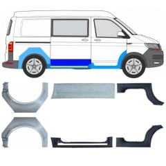 Pannello di riparazione sottoporta e parafango posteriore per Volkswagen Transporter T6 2015-2024 17136