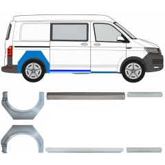 Pannello di riparazione sottoporta e parafango posteriore per Volkswagen Transporter T6 2015-2024 17137