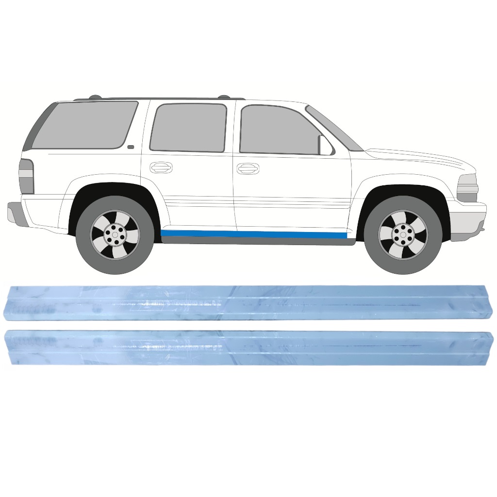 Pannello Di Riparazione Sottoporta Lamiera Per Chevrolet Tahoe 1999-2006 / Sinistra = Destra (Simmetrico) / Set 9744