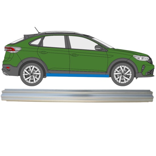 Pannello di riparazione sottoporta lamiera per Volkswagen Taigo 2021- / Sinistra = Destra (simmetrico) 14937