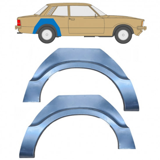 Pannello di riparazione parafango posteriore per Ford Taunus 1976-1982 / Sinistra+Destra / Set 11060