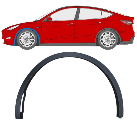 Modanatura parafango anteriore per Tesla Model Y 2020-2025 / Sinistra 17289