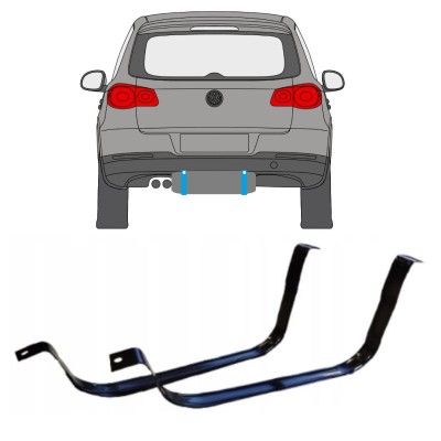 Cinghie serbatoio carburante per Volkswagen Tiguan 2007-2016 14954