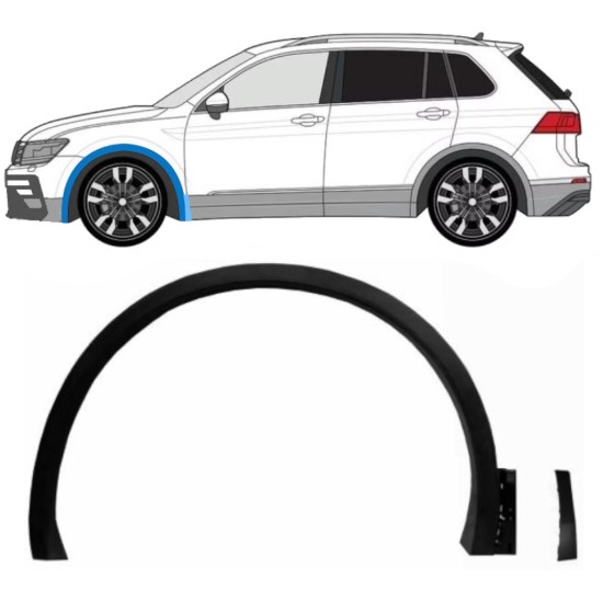 Modanatura parafango anteriore per Volkswagen Tiguan 2016-2024 R-Line / Sinistra / Set 14853