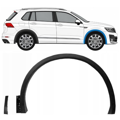 Modanatura parafango anteriore per Volkswagen Tiguan 2016-2020 R-Line / Destra / Set 14848
