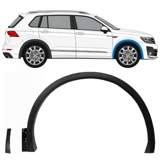 Modanatura parafango anteriore per Volkswagen Tiguan 2016-2020 R-Line / Destra / Set 14848