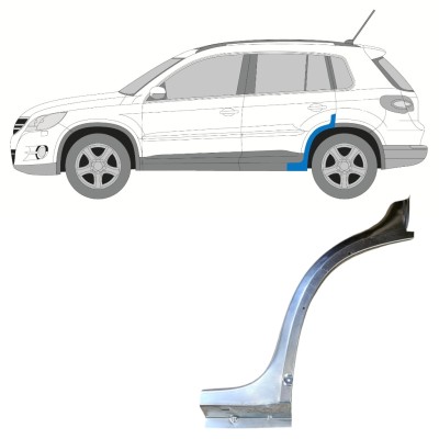 Pannello di riparazione sezione anteriore parafango posteriore per Volkswagen Tiguan 2007-2016 / Sinistra 15784