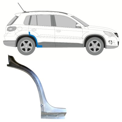 Pannello di riparazione sezione anteriore parafango posteriore per Volkswagen Tiguan 2007-2016 / Destra 15783
