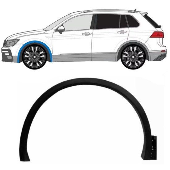 Modanatura parafango anteriore per Volkswagen Tiguan 2016-2024 R-Line / Sinistra 14862 Modanatura parafango anteriore per Volkswagen Tiguan 2016-2024 R-Line / Sinistra 14862
