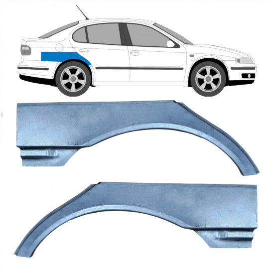 Pannello di riparazione parafango posteriore per Seat Toledo Leon 1999-2006 / Sinistra+Destra / Set 9227