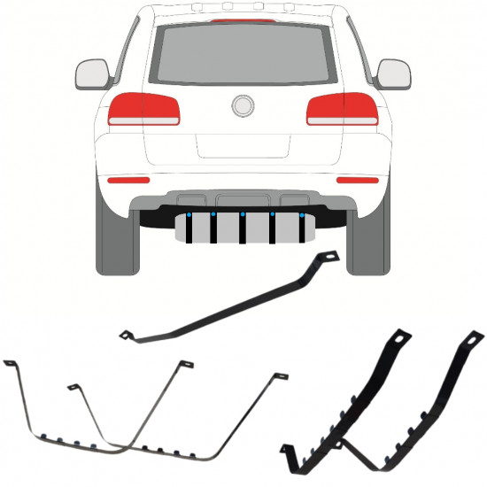 VW TOUAREG 2002-2010 CINGHIE DEL SERBATOIO DEL CARBURANTE