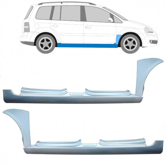 VW TOURAN 2003-2010 PANNELLO DI RIPARAZIONE DELL\'ALA ANTERIORE + PANNELLO DI RIPARAZIONE DELLA SOGLIA / SINISTRA + DESTRA