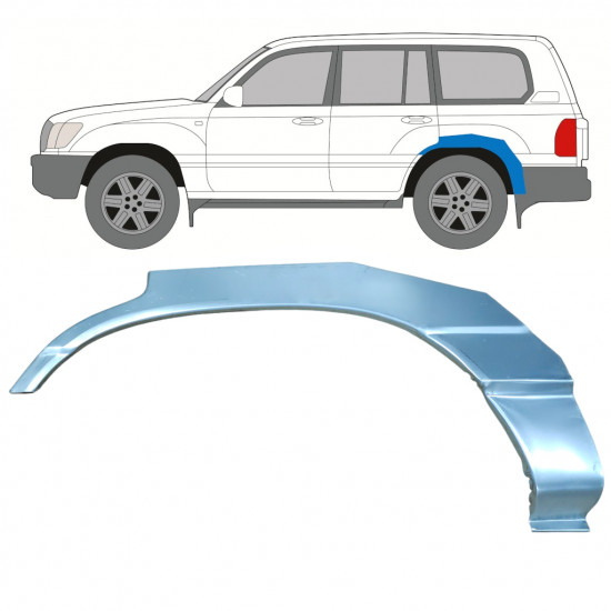 TOYOTA LAND CRUISER 1998-2007 PANNELLO DI RIPARAZIONE DEL PASSARUOTA POSTERIORE / SINISTRA