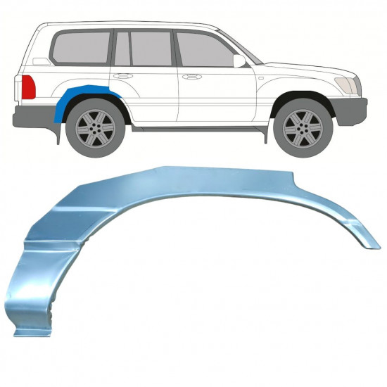 Pannello di riparazione parafango posteriore per Toyota Land Cruiser 1998-2007 / Destra 8982