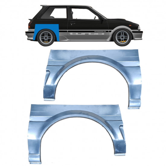 Pannello di riparazione parafango posteriore per Toyota Starlet 1984-1989 / Sinistra+Destra / Set 10279