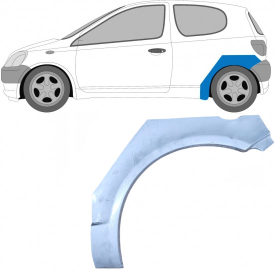 Pannello di riparazione parafango posteriore per Toyota Yaris 1999-2006 / Sinistra 6221