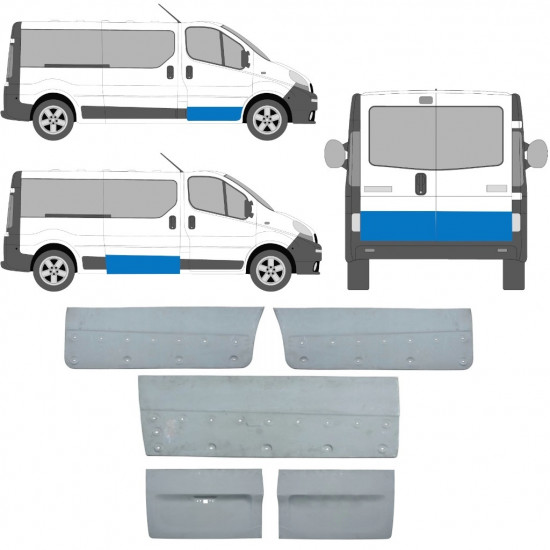 RENAULT TRAFIC VIVARO PRIMASTAR 2001-2014 PANNELLO DI RIPARAZIONE PORTA  / SET