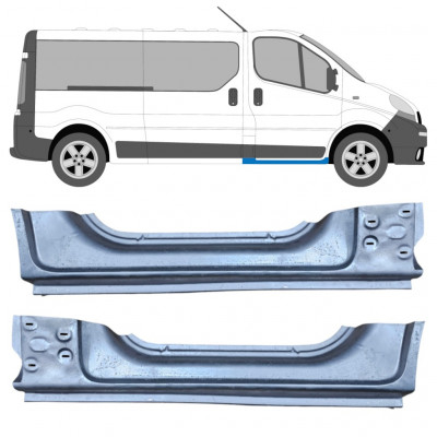 Pannello di riparazione sottoporta lamiera per Opel Vivaro / R Trafic 2001- / Sinistra+Destra / Set 9654