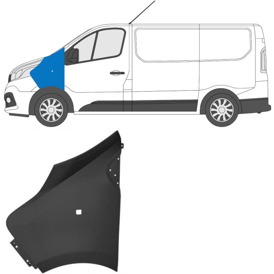Parafango anteriore per Renault Trafic 2014- 2014-2021 / Sinistra 17102