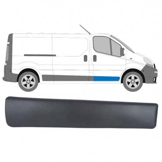 RENAULT TRAFIC 2001-2014 PANNELLO DI RIFINITURA DELLA MODANATURA DELLA PORTA ANTERIORE / DESTRA