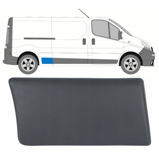 Modanatura laterale parafango posteriore per Renault Trafic 2001-2014 / Destra 8205