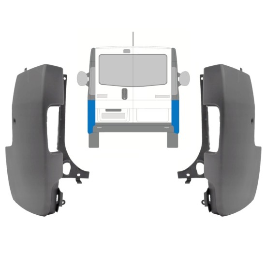 Angolo paraurti posteriore per Renault Trafic 2001-2014 / Sinistra+Destra / Set 9944