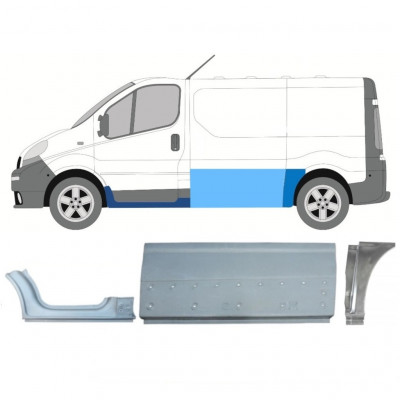 Set di pannelli di riparazione per Renault Trafic Opel Vivaro 2001-2014 / SWB / Sinistra /  11232