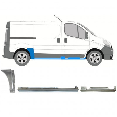 Set di pannelli di riparazione per Renault Trafic Opel Vivaro 2001-2014 / SWB / Destra /  11228