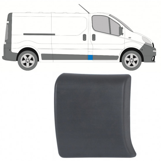 RENAULT TRAFIC 2001-2014 COLONNA ANTERIORE PANNELLO DI RIFINITURA DELLA MODANATURA / DESTRA