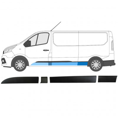 RENAULT TRAFIC OPEL VIVARO TALENTO 2014- BASE RUOTE LUNGA SET DI PANNELLI PER MODANATURE / SINISTRA