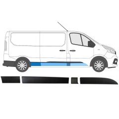 Set di modanature laterali per Opel Vivaro 2014-2019 / Destra / 14428